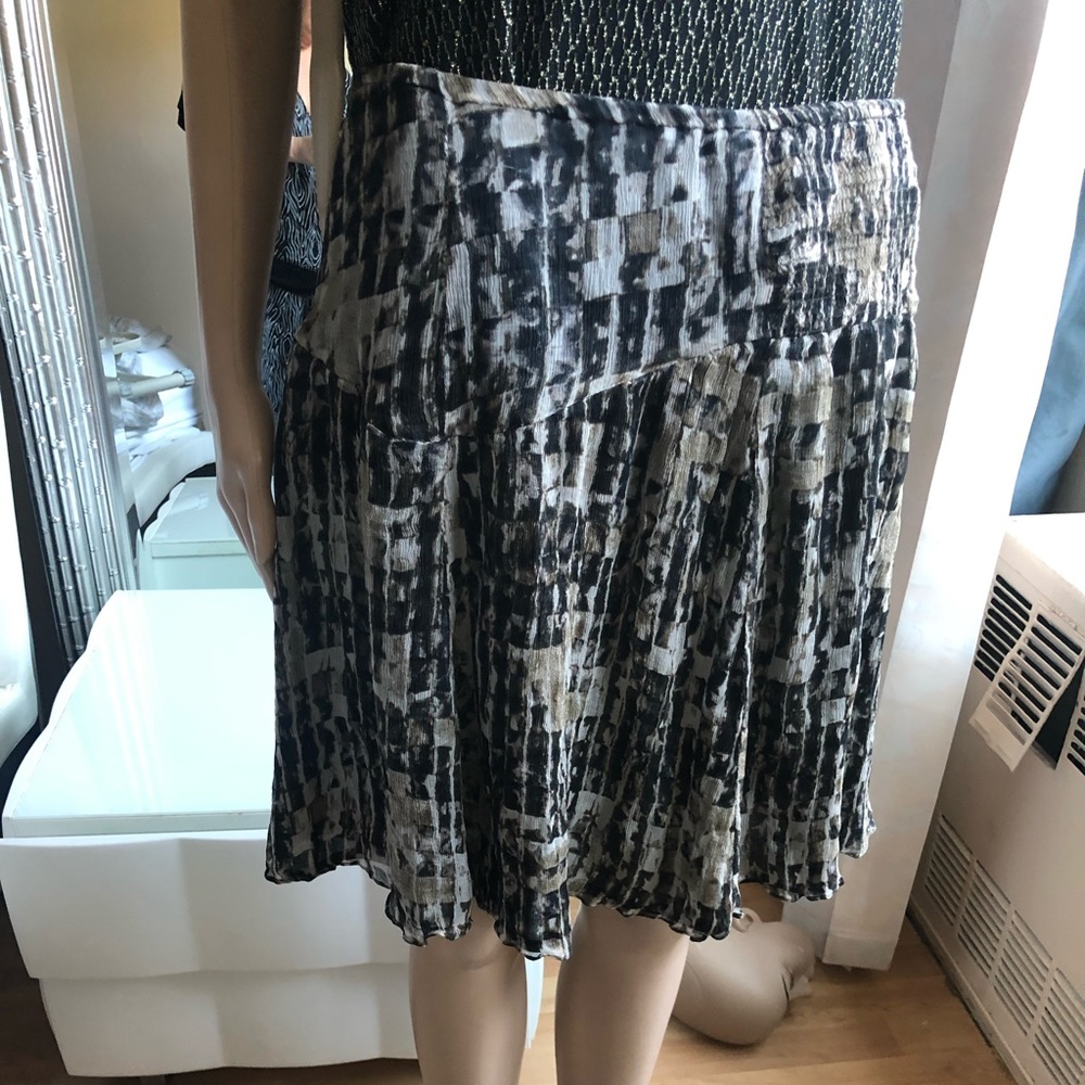 Zara silk summer skirt animal print size L